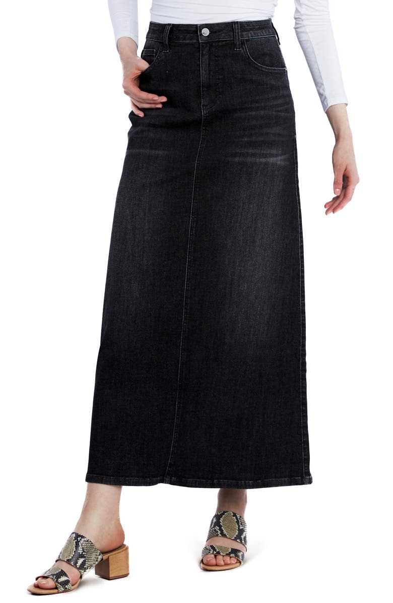Wash Lab Denim Denim Maxi Skirt, Main, color, 