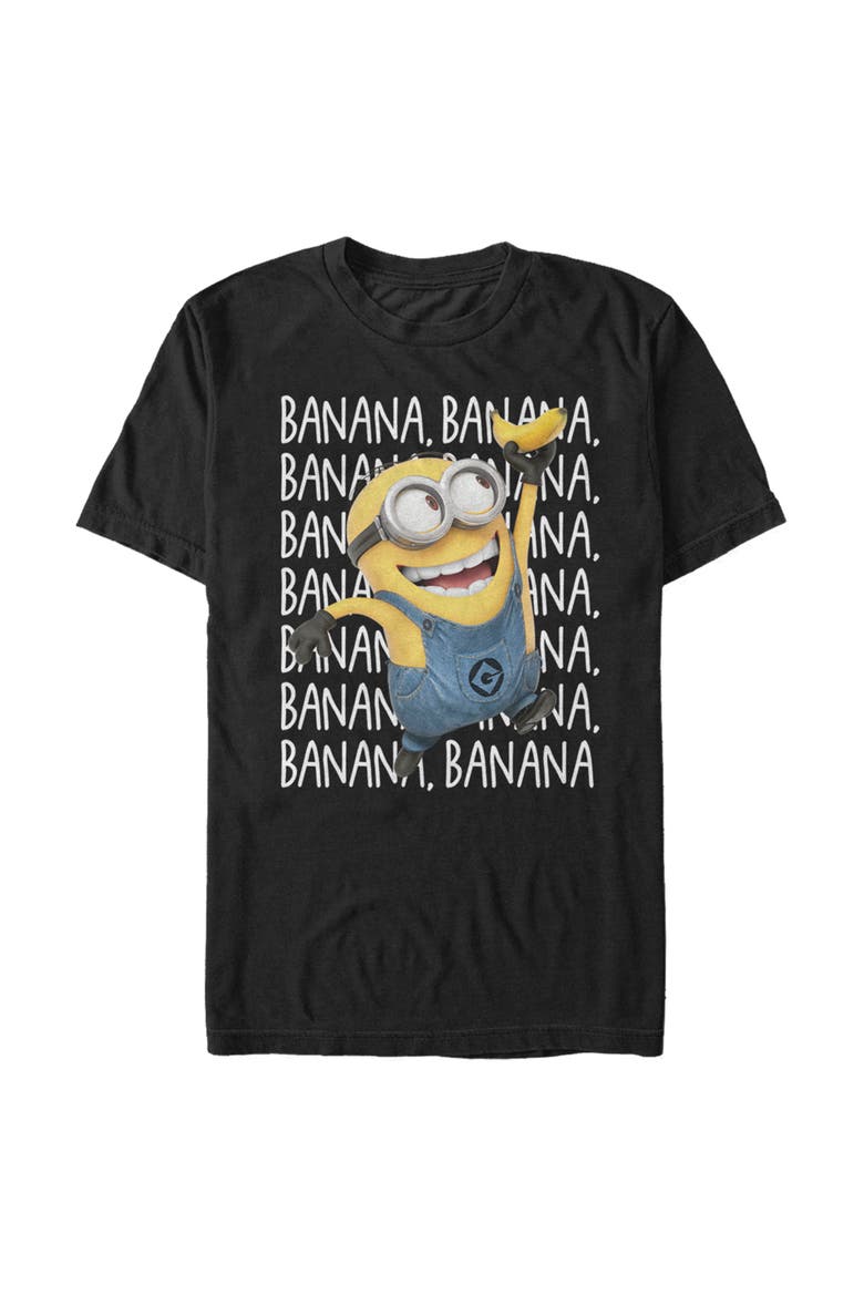 Men's Despicable Me Minions Repeat  Graphic T-Shirt, Main, color, Black