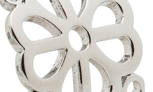 Kate Spade New York Spade Flower Lace Hoop Earrings In Silver