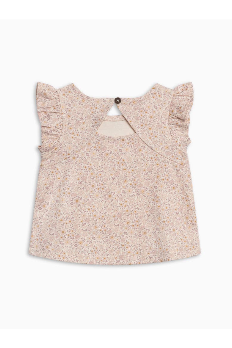 Organic Ella Ruffle Sleeve Tank Top, Alternate, color, Primrose / Fog + Shell