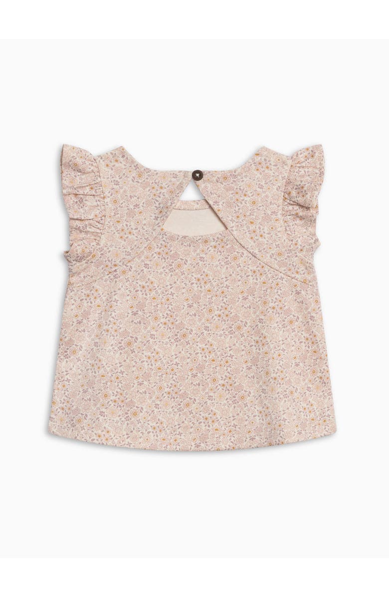 KENDI by Colored Organics Organic Ella Ruffle Sleeve Tank Top, Alternate, color, Primrose / Fog + Shell