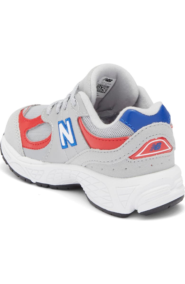 New Balance Kids' 2002R Sneaker, Alternate, color, Raincloud/ True Red