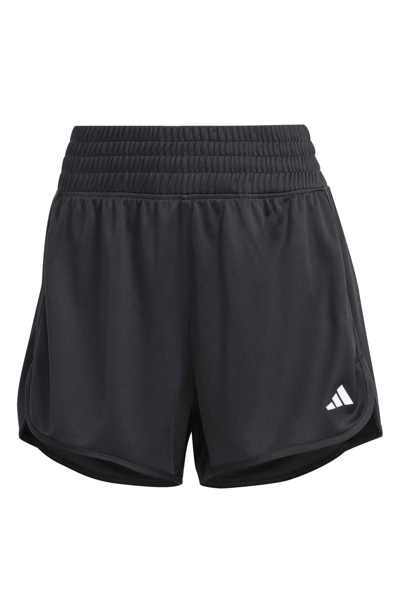adidas Pacer High Waist Knit Shorts, Alternate, color, 
