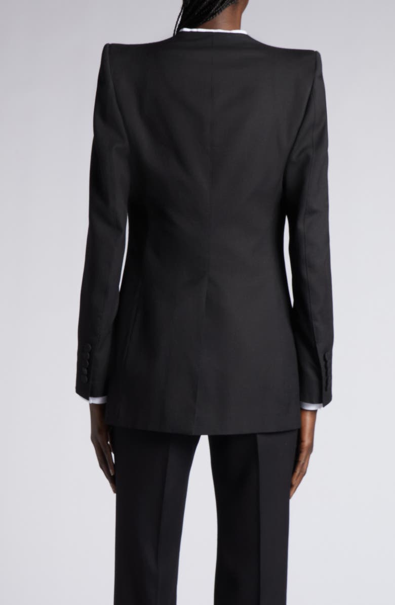 TOM FORD Sharp Shoulder Wool & Silk Panama Cutaway Jacket, Alternate, color, Black