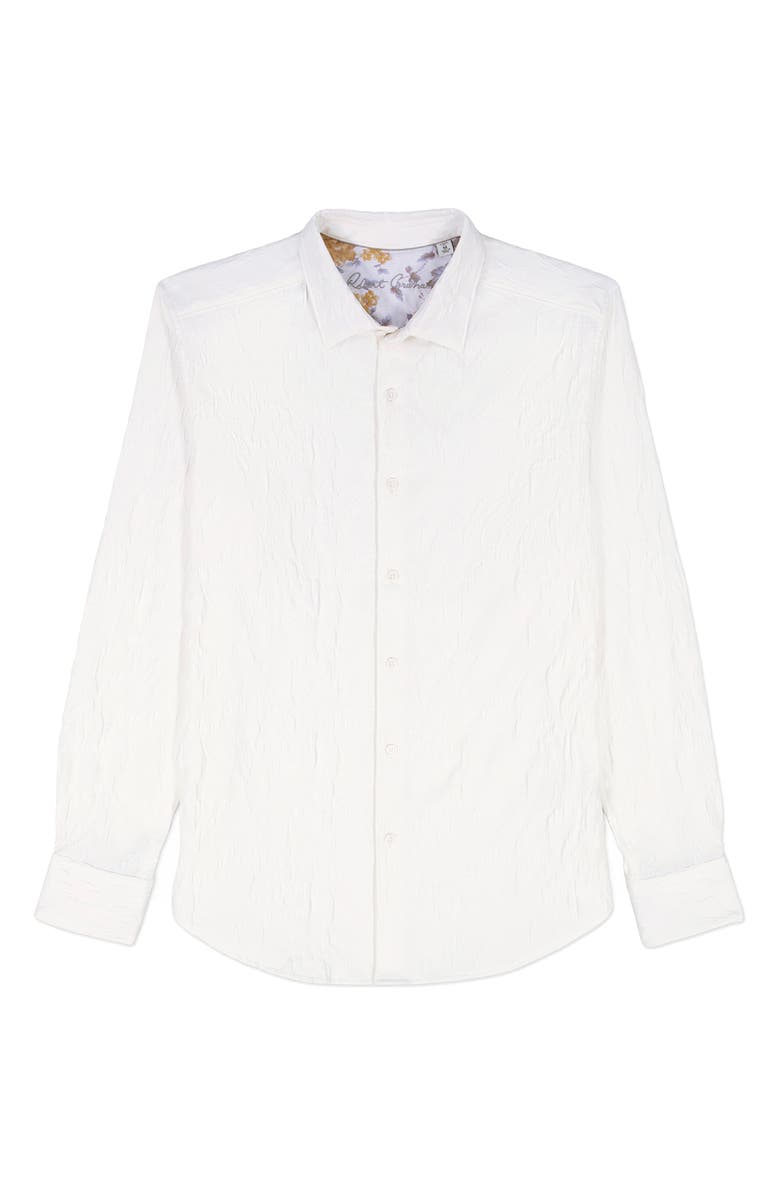 Robert Graham Eucalyptus Texture Button-Up Shirt, Alternate, color, White