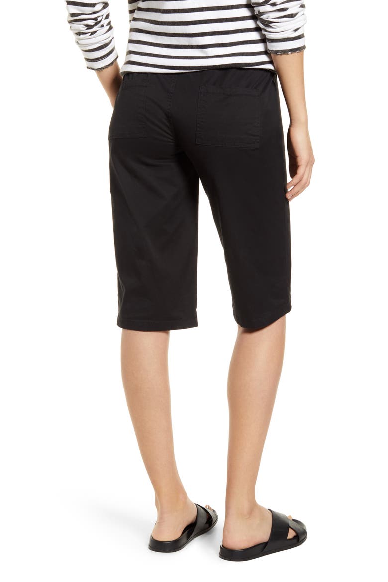 Knee Length Maternity Shorts, Alternate, color, BLACK