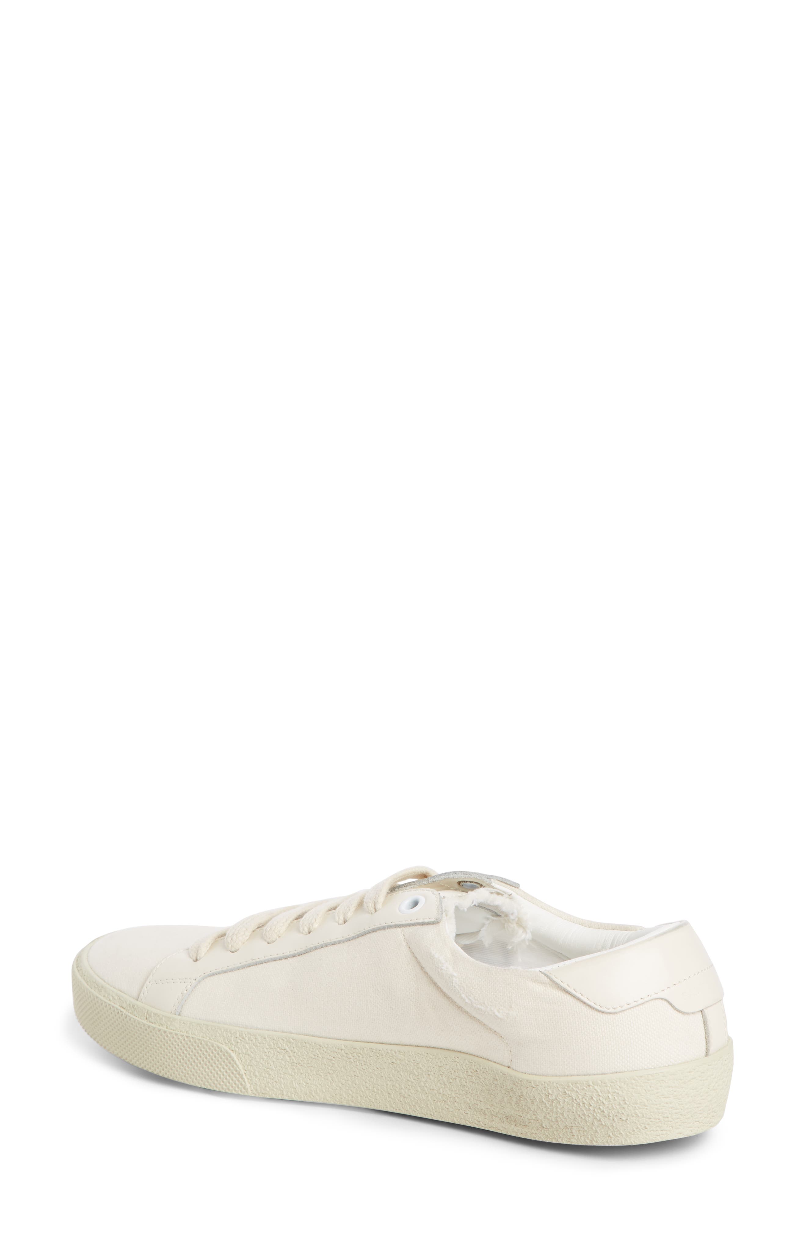 Saint Laurent Court Classic Embroidered Sneaker, Alternate, color, 