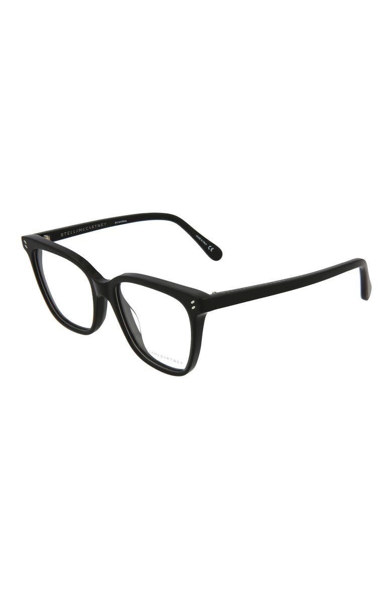 51mm Square Optical Frames, Alternate, color, BLACK BLACK TRANSPARENT/ TRN