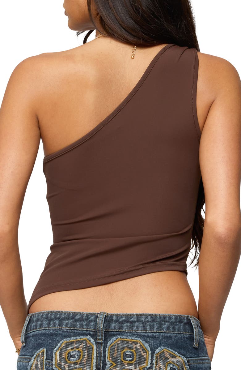 EDIKTED Knotted One-Shoulder Tank, Alternate, color,