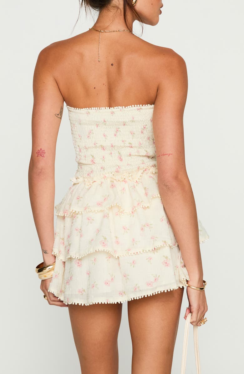 Princess Polly Sunkiss Frill Strapless Minidress, Alternate, color, Floral