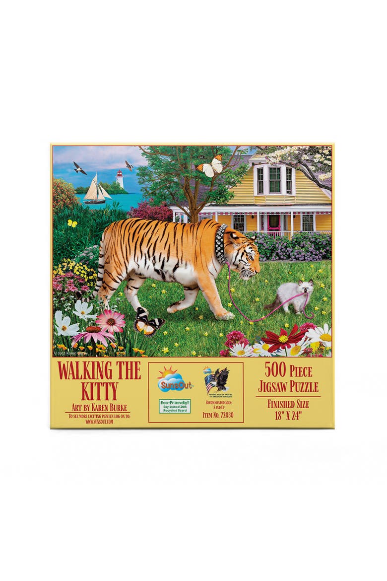 Walking the Kitty 500 piece Jigsaw Puzzle for Adults, Alternate, color, Multicolor