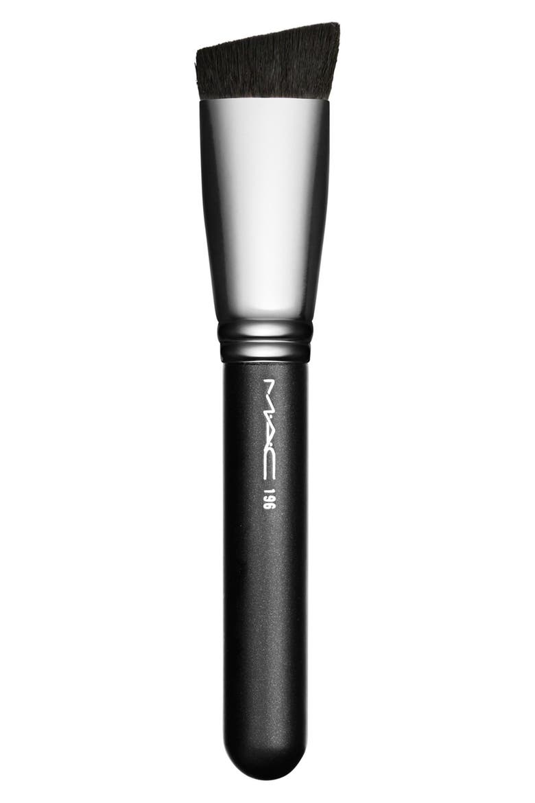MAC 196 Slanted Flat Top Foundation Brush, Main, color, NO COLORDNU