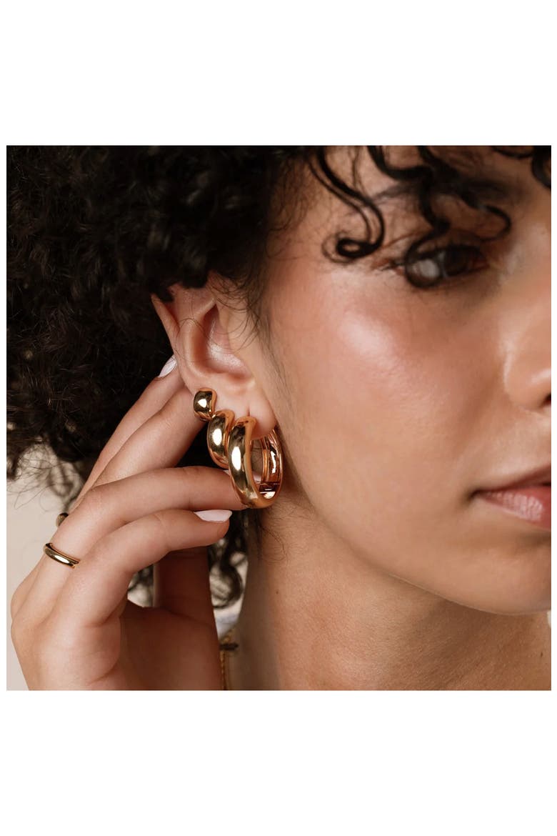 Sol Hoop Earrings, Alternate, color, GOLD PLATED