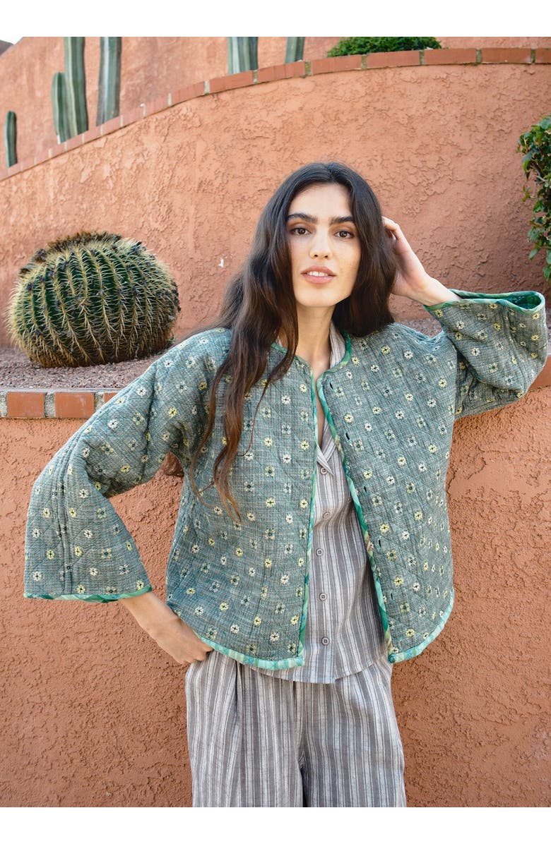 Ace & Jig Amara Quilted and Reversible Cardi Jacket Garden, Alternate, color, Garden