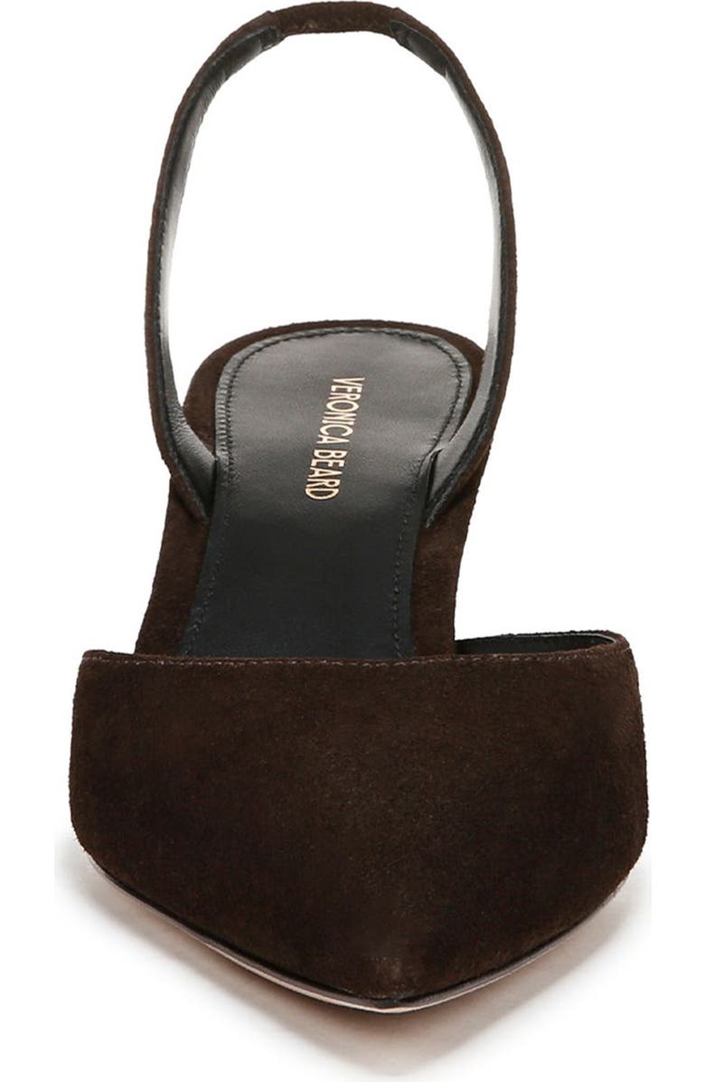 Veronica Beard Caroline Slingback Pointed Toe Kitten Heel Pump, Alternate, color, Espresso