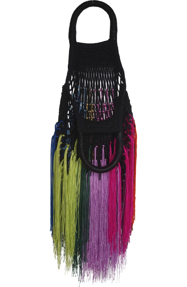 Petit Kouraj Mini Fringe Top Handle Bag, Alternate, color,