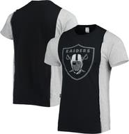 REFRIED APPAREL Men's Refried Apparel Black/Heathered Gray Las Vegas Raiders Sustainable Split T-Shirt