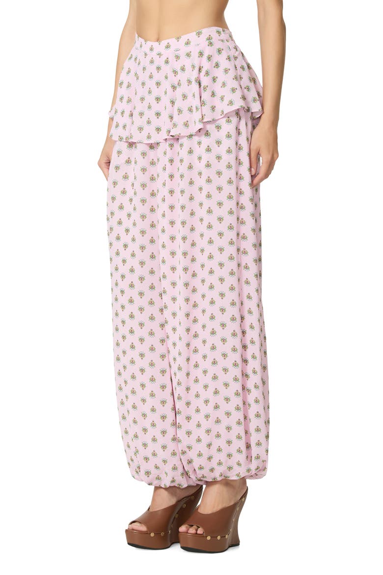 Graciela Crocus Scarf Print Balloon Pants, Alternate, color, CROCUS FOULARD