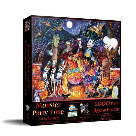 Monster Party Time 1000 piece Jigsaw Puzzle for Adults