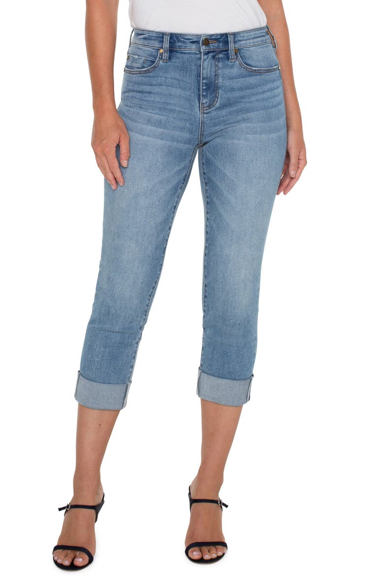 Charlie Mid Rise Cuffed Crop Skinny Jeans, Main, color, MARINA VISTA