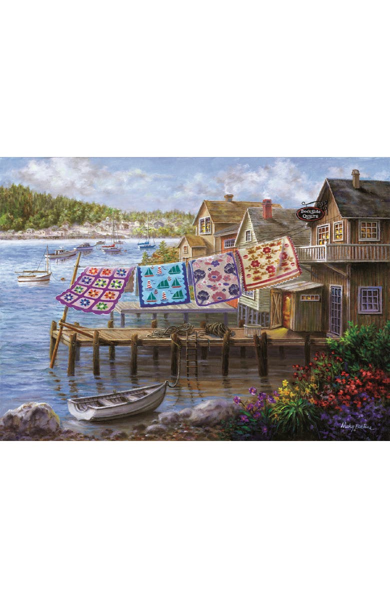Sunsout Dockside Quilts 500 piece Jigsaw Puzzle for Adults Large Pieces, Alternate, color, Multicolor