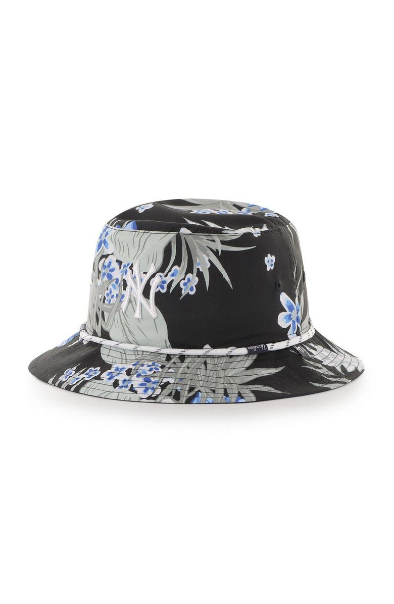 '47 Men's '47 Black New York Yankees Dark Tropic Bucket Hat, Main, color, 