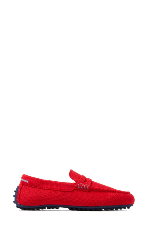 Dearfoams Hazel Stretch Knit Driving Loafer Slipper In True Red