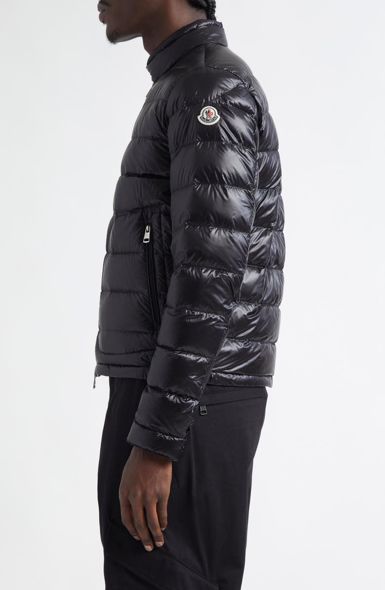 Moncler Acorus Down Jacket, Alternate, color, Black/ Black