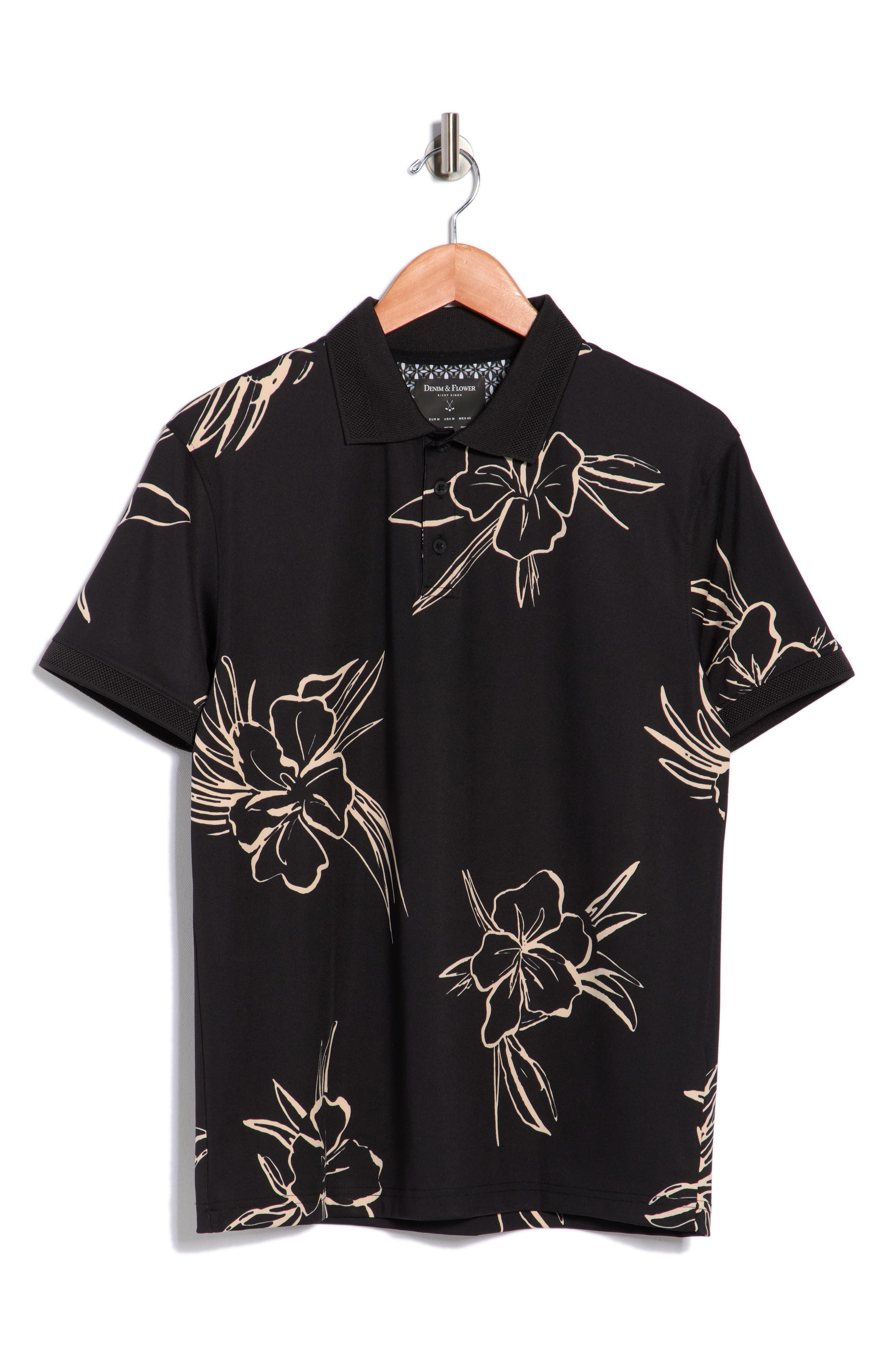 DENIM AND FLOWER Floral Knit Polo