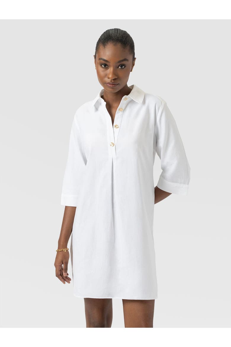 Stevie Shirt Dress, Alternate, color, White
