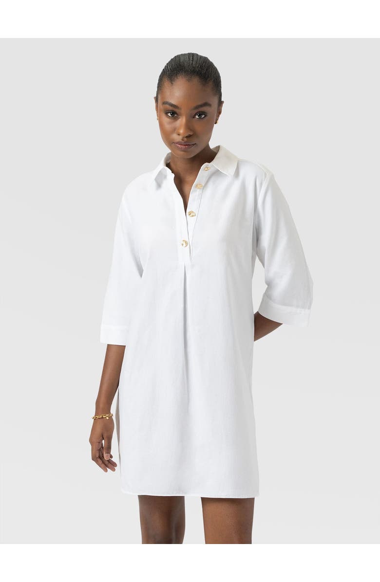 Saint + Sofia Stevie Shirt Dress, Alternate, color, White