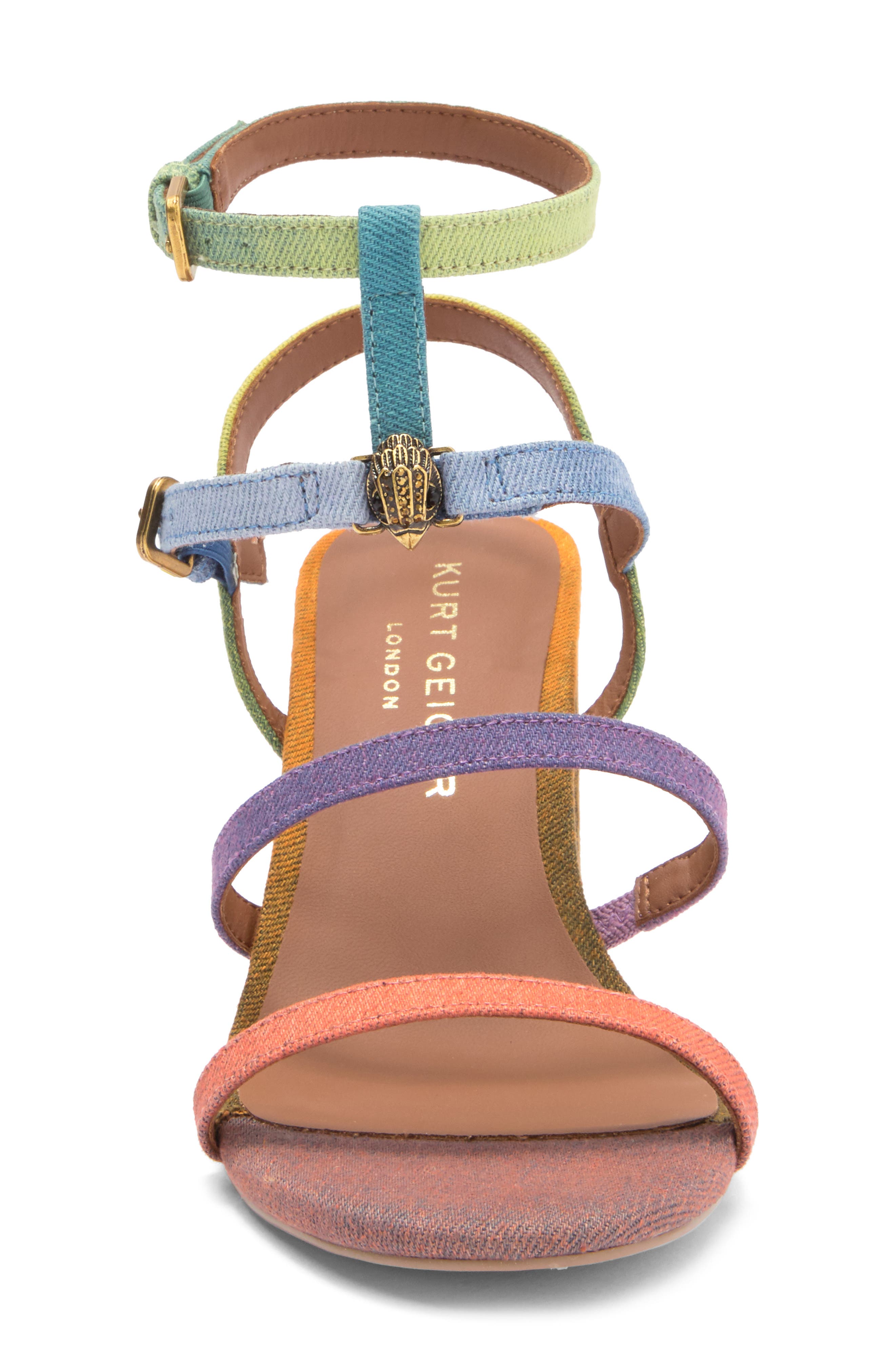 Kurt Geiger London Hampton Ankle Strap Sandal, Alternate, color, Rainbow