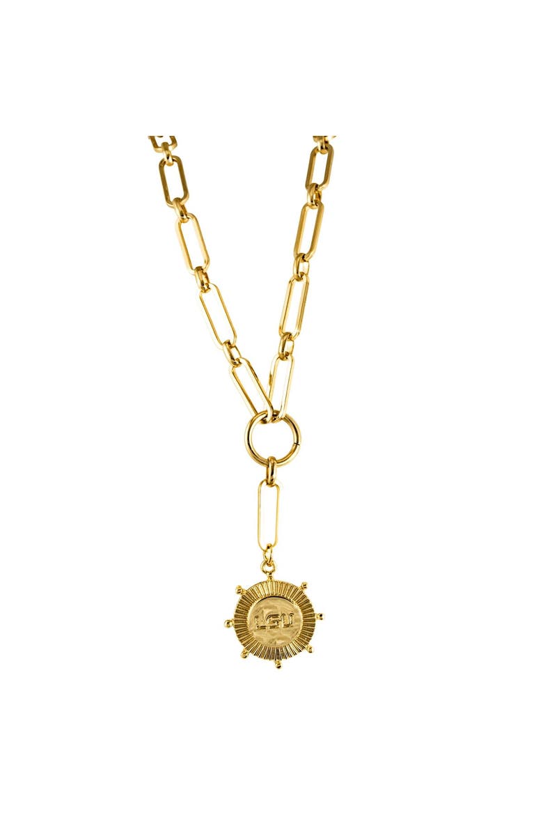 LSU Tigers Gouda Necklace, Main, color, Gold
