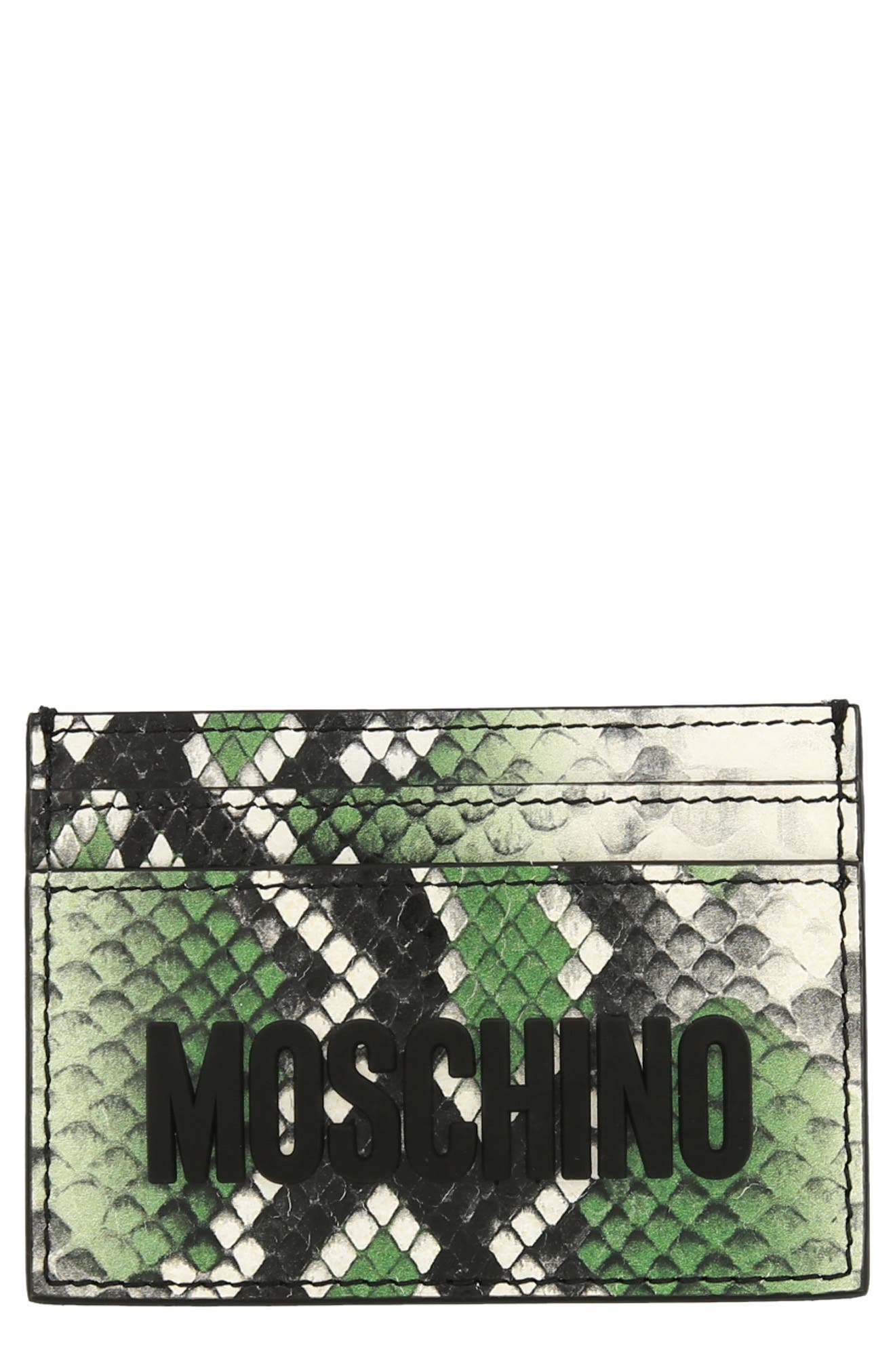 Baby Pythem Moschino Python Embossed Leather Card Case (Women) | Nordstromrack