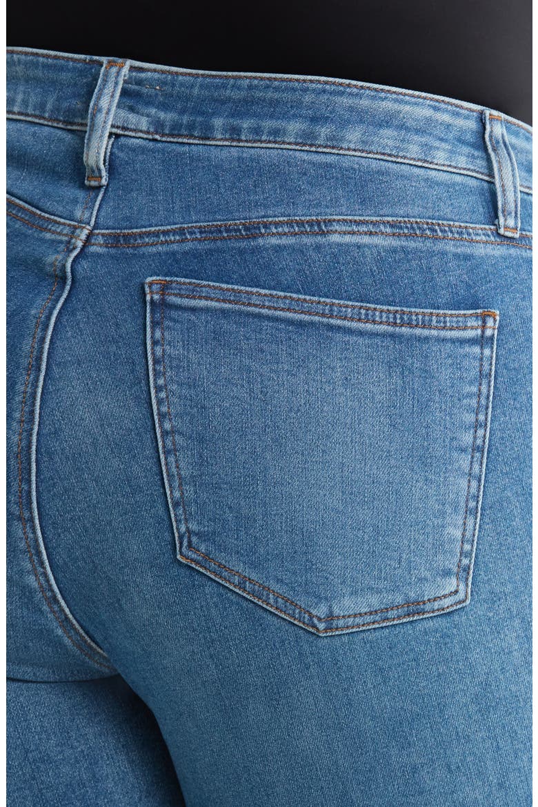 Rachael Fab Ab Raw Hem High Waist Crop Mom Jeans, Alternate, color, FAITHFUL