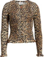 Damson Madder Elliana Smocked Cardigan