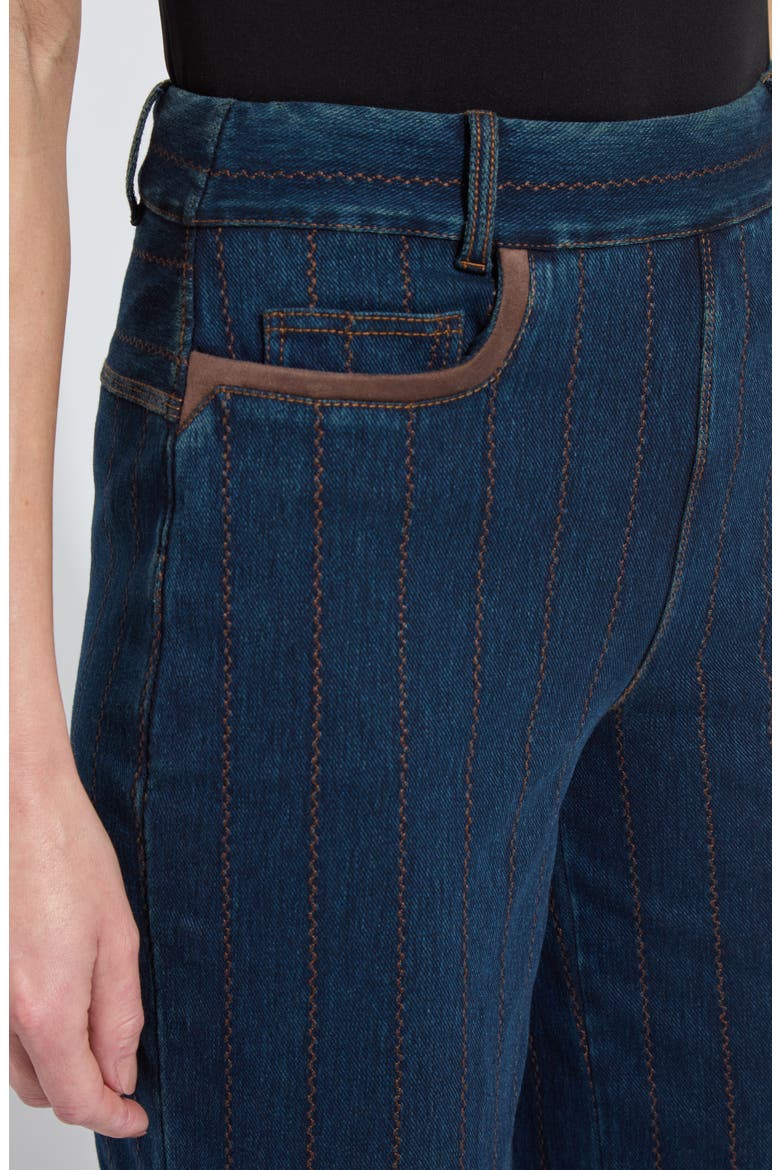 Landon Embroidered Crop Jeans, Alternate, color, INDIGO