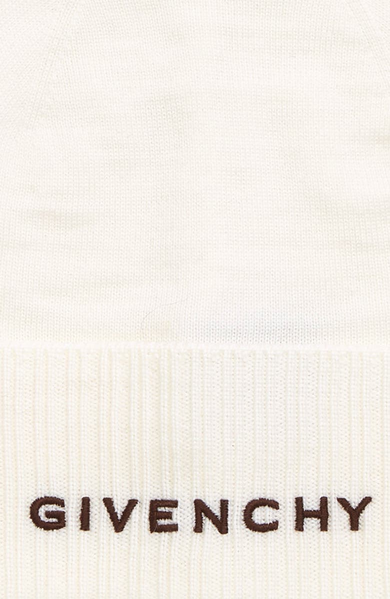 Givenchy Embroidered Logo Wool Beanie, Alternate, color, 