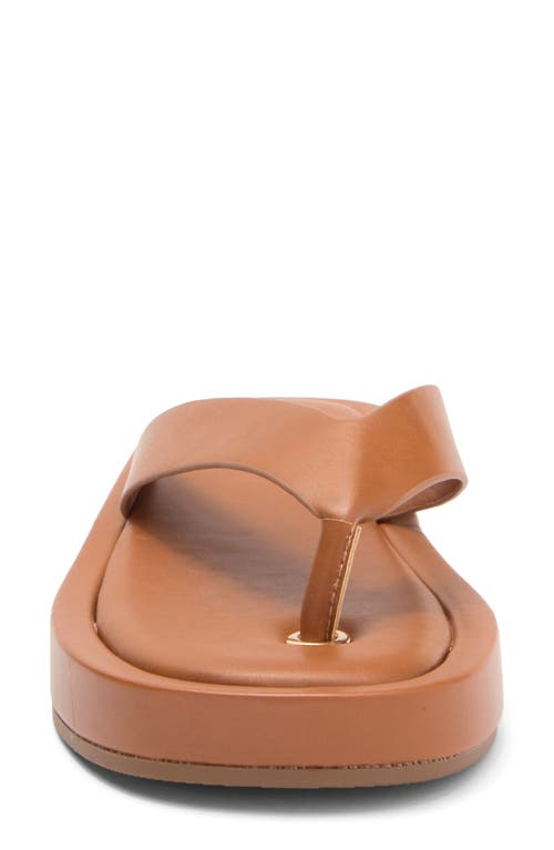 Top Guy Shoes Raya Platform Flip Flop In Tan Pu