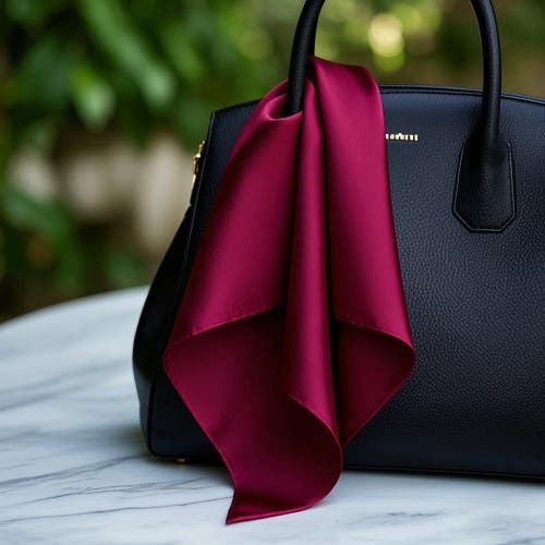 Silksilky Pure Silk Solid Color Square Scarf In Brown