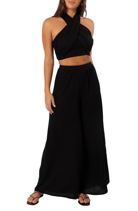 Mary Halter Crop Top & Wide Leg Pants