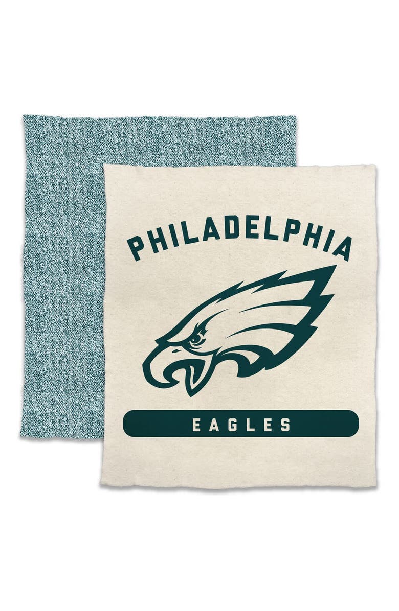 LOGO BRANDS Philadelphia Eagles 50" x 60" Luxe Dreams Throw Blanket, Main, color,