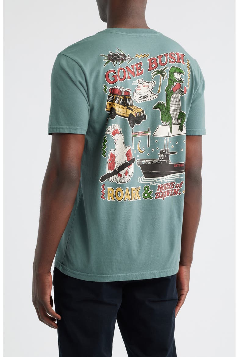 HOD Postcard Graphic T-Shirt, Alternate, color, FOREST