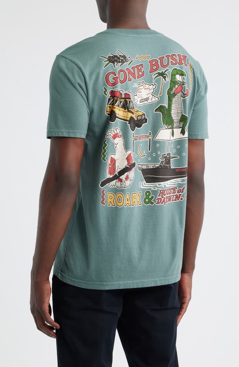 Roark HOD Postcard Graphic T-Shirt, Alternate, color, Forest