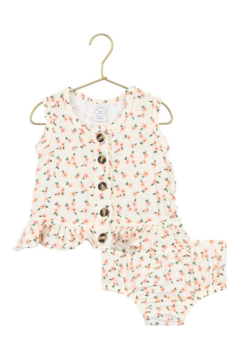 Cotton Muslin Ruffle Tank & Bloomers Set, Main, color, LOTTIE