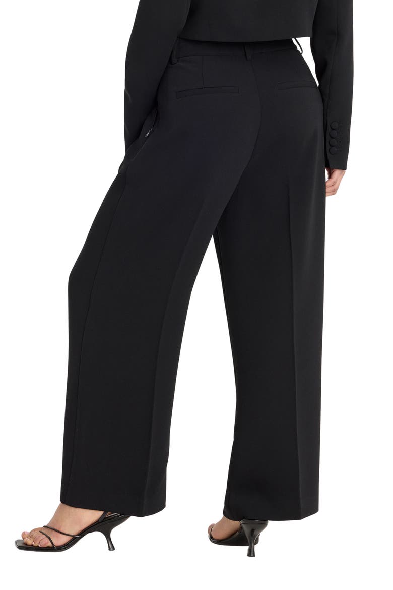 Luxe High Waist Ankle Wide Leg Trousers, Alternate, color, BLACK001