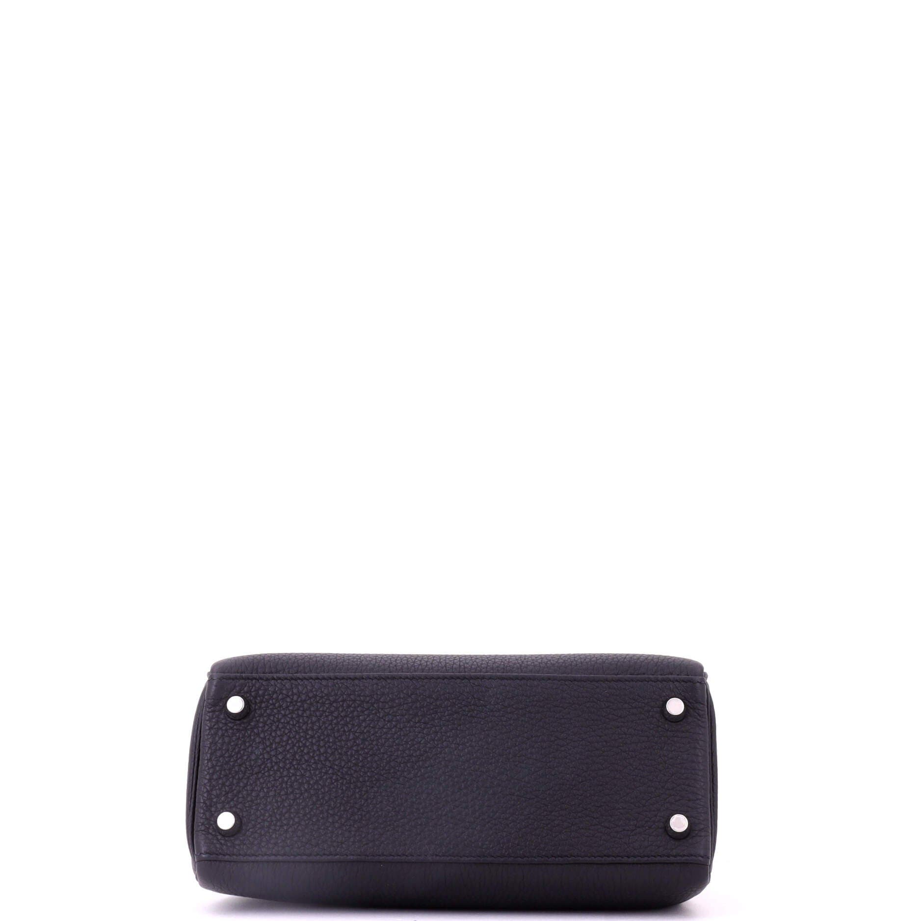 81034712 Kelly Handbag Black Togo with Palladium Hardware 25, Alternate, color, 