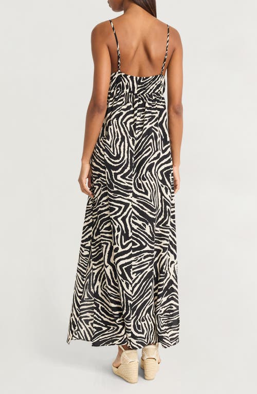 The Good Journey Animal Print Maxi Dress In Black
