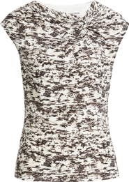 Nordstrom Twist Front Cap Sleeve Top