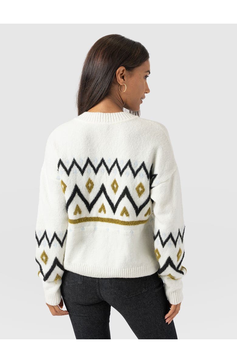 Saint + Sofia Allana Fairisle Sweater, Alternate, color, White